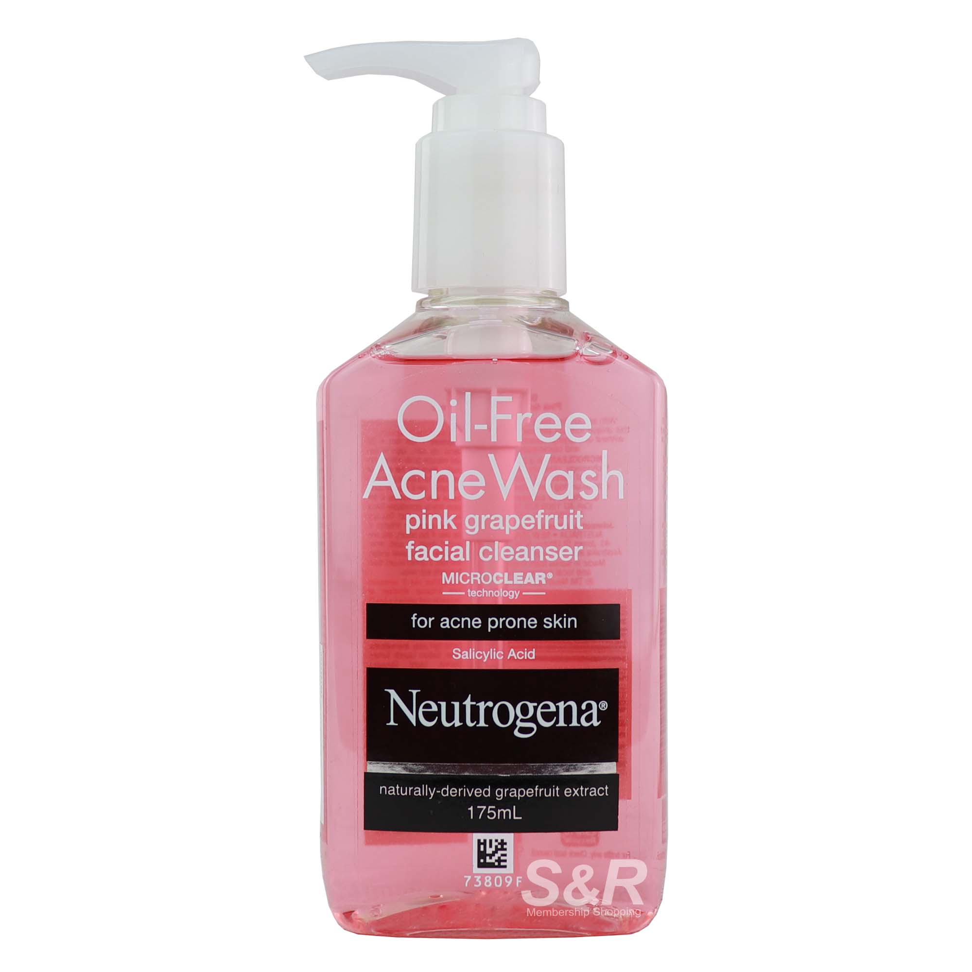 Neutrogena Oil-Free Acne Wash Pink Grapefruit Facial Cleanser 175mL